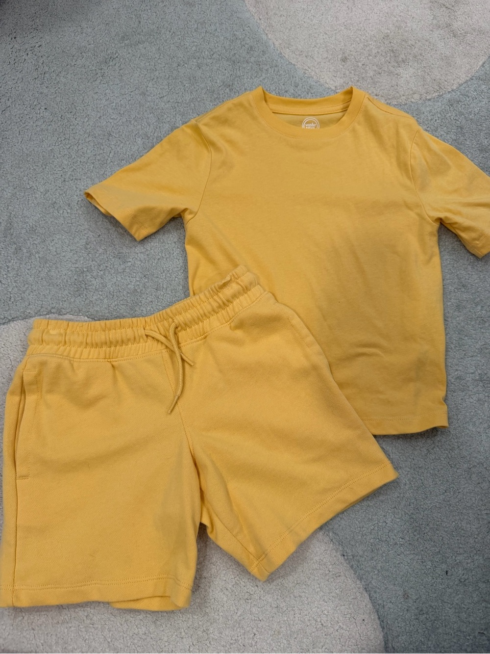 Kids Yellow Matching Shorts Set size S
